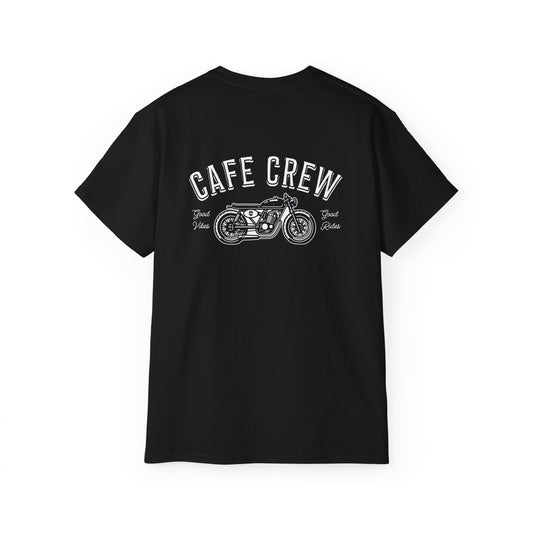 Cafe Crew Good Vibes & Good Rides Back Logo Tee