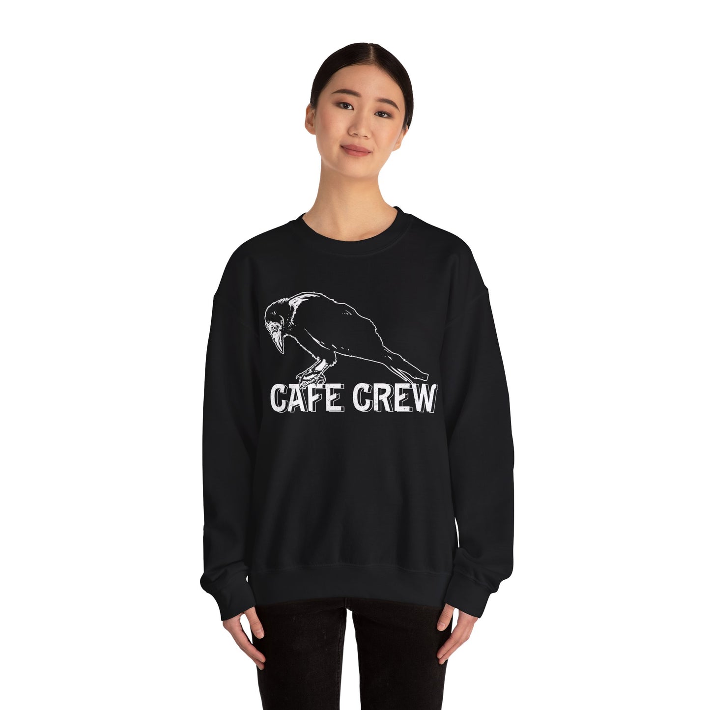 Cafe Crew Crow- Crewneck Sweatshirt